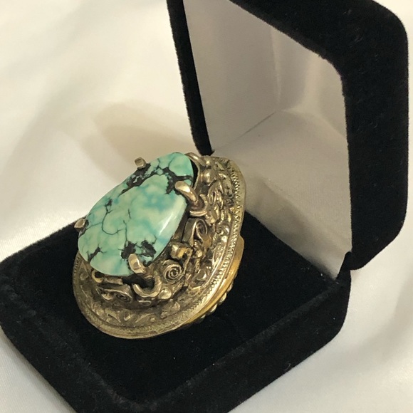 Adjustable Crisocola ring. - Picture 8 of 8